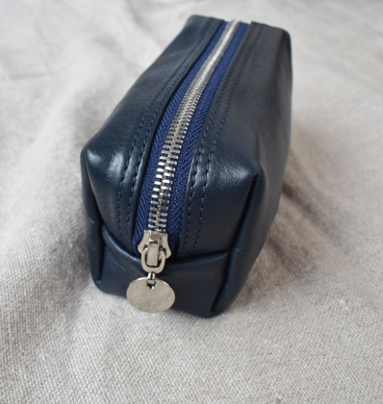 Small Loaf Cosmetic Bag, Made in South Africa Genuine Leather with personalisation2