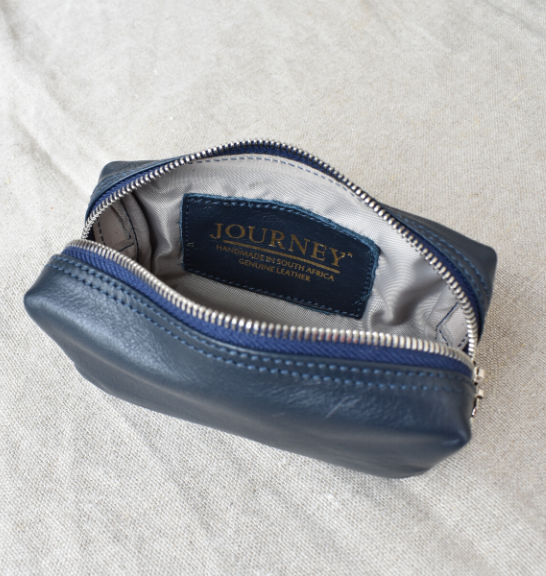Small Loaf Cosmetic Bag, Made in South Africa Genuine Leather with personalisation2