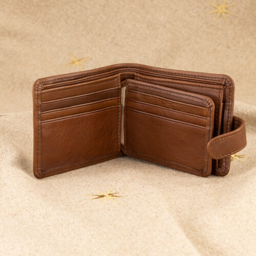 Genuine Leather Bifold Wallet with Coin pocket - Made in South Africa with Custom Personalisation Made in South Africa