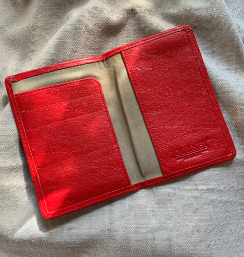 Genuine Leather Scarlett Red Paspport Holders- with custom personalisation