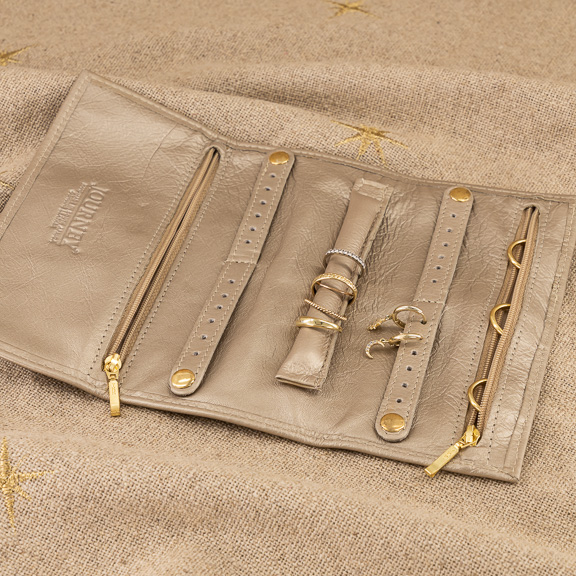 Journey Leather Genuine Leather Jewellery roll travel pouch available with personalisation proudly handcrafted in South Africa 7