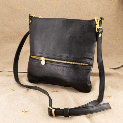 Genuine Leather Ladies Crossbody Handbag made by Journey Leather in Cape Town South Africa. Available with personalisation of name or initials