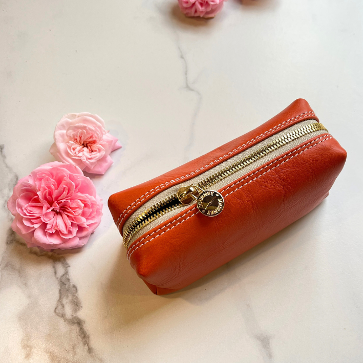 Genuine Leather Coral Small Loaf Bag with custom personalisation - Handcrafted in Cape Town