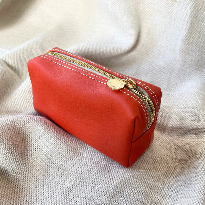 Genuine Leather Coral Small Loaf Bag with custom personalisation - Handcrafted in Cape Town