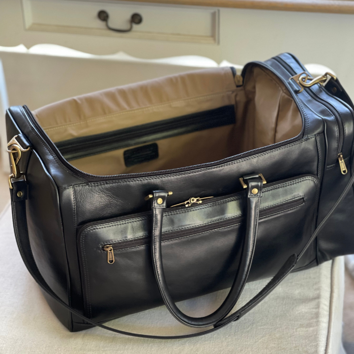 Personalised Leather Travel Duffel Bag Made in South Africa
