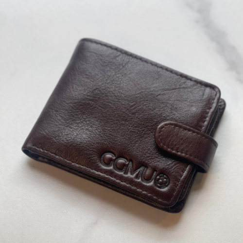 Genuine leather Cocoa Bi-fold wallet with custom personalisation Made in South Africa